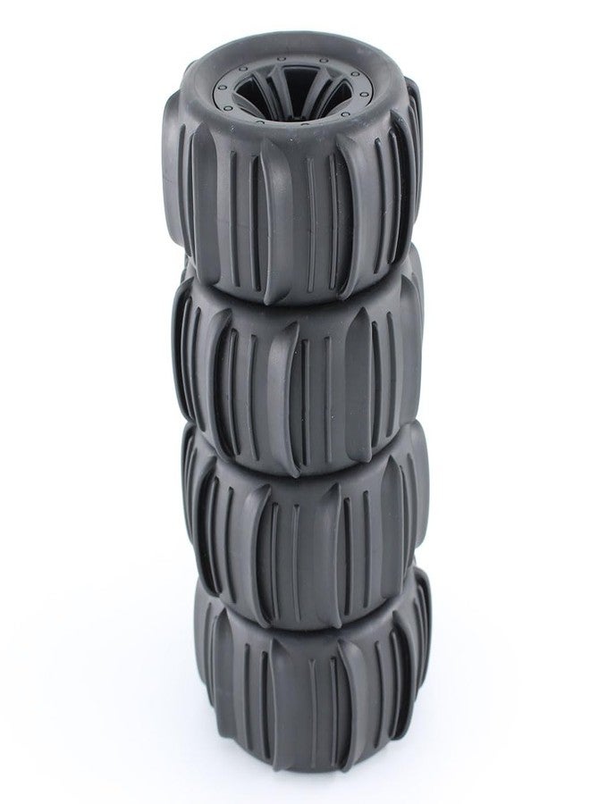 KingVal 4PCS Wheel Tire 12mm Hex Hub Beach Sand, Snow, Desert Off-Road Crawler Wheels Tires Compatible with WLtoys 144001 144002 144010 124008 124018 124019 124016 124017 MJX 1/16 1/14 RC Cars - Image 4